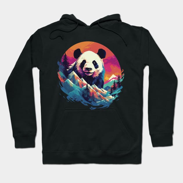 Panda bear Hoodie by GreenMary Design